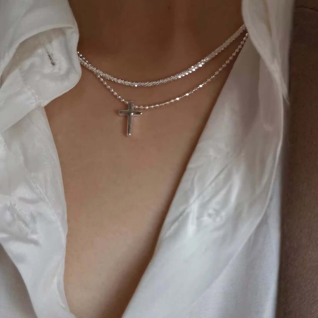 Silver Color Sparkling Necklace for Women Trendy Clavicle Chain Choker Girls Korean Wedding Party Jewelry Accessories