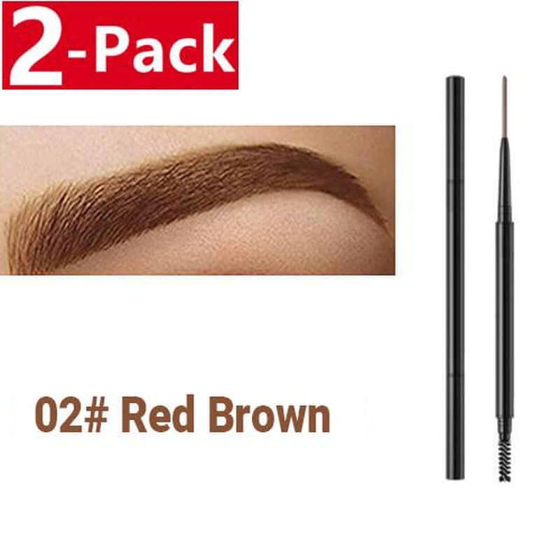 2 Pack Eyebrow Pencil, Waterproof Microblading Eye Brow Eyeliner Eyebrow Pencil Pen Brush Makeup Tools Cosmetic Smooth Cosmetic Smooth