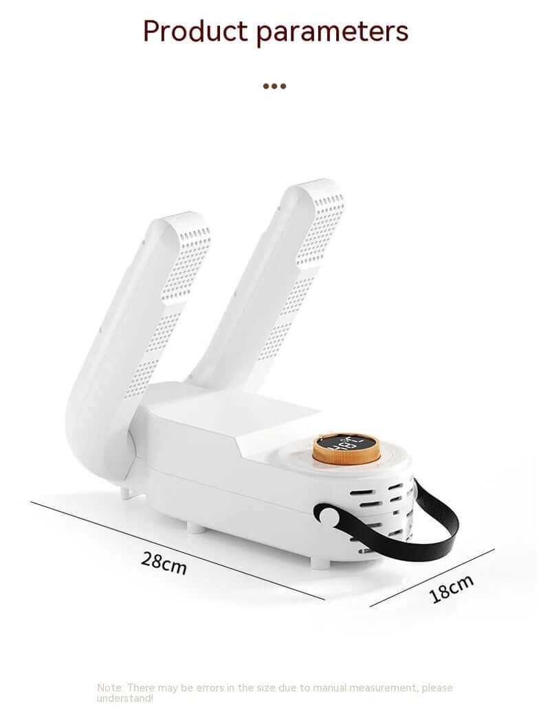 Household Shoes Dryer Smart Purple Light Dehumidification with mechanical knob and 90cm wire length.