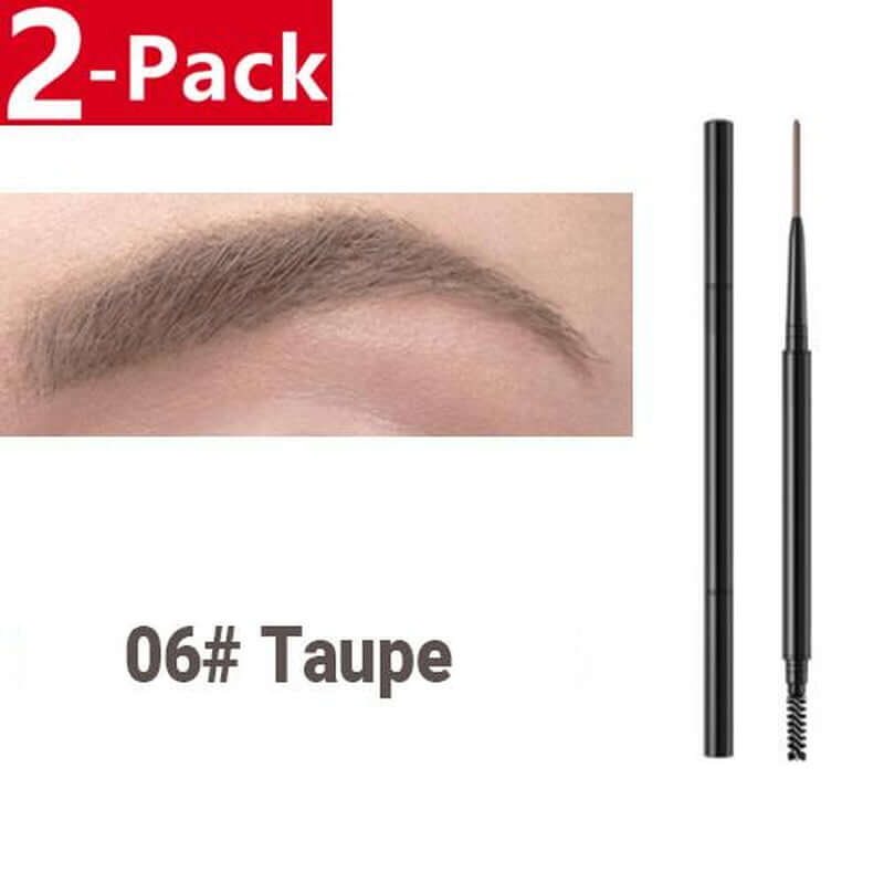 2 Pack Eyebrow Pencil, Waterproof Microblading Eye Brow Eyeliner Eyebrow Pencil Pen Brush Makeup Tools Cosmetic Smooth Cosmetic Smooth