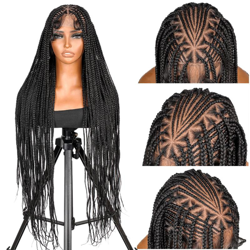 Supernova 36” Special Top Full Lace Box Braided Wig - Handmade, Lightweight & Natural Look | Comfortable, Long-Lasting for Daily or Special Occasions