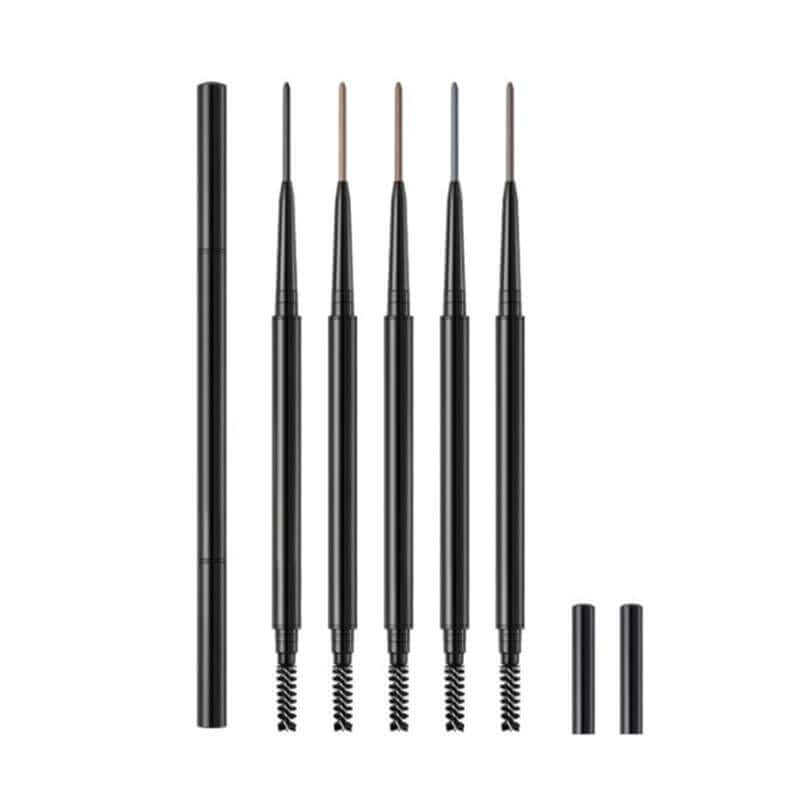 2 Pack Eyebrow Pencil, Waterproof Microblading Eye Brow Eyeliner Eyebrow Pencil Pen Brush Makeup Tools Cosmetic Smooth Cosmetic Smooth