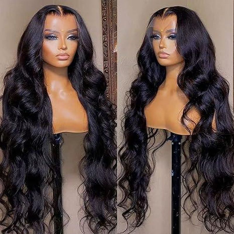 Lemoda 13X4 SKINLIKE Real HD Lace Wig, 13X6 Full Frontal Lace 0.10Mm Ultra-Thin Swiss Lace 180% Density Body Wave Human Hair Wig with Pre Plucked Clean Hairline and Baby Hair Bleached Knots