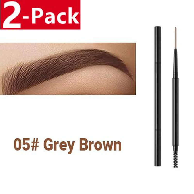 2 Pack Eyebrow Pencil, Waterproof Microblading Eye Brow Eyeliner Eyebrow Pencil Pen Brush Makeup Tools Cosmetic Smooth Cosmetic Smooth