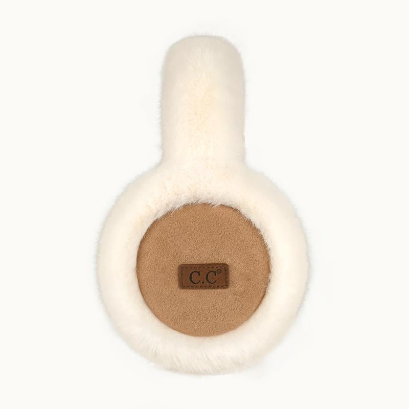 C.C Suede & Faux Fur Earmuff for Women - Warmth Meets Winter Glamour