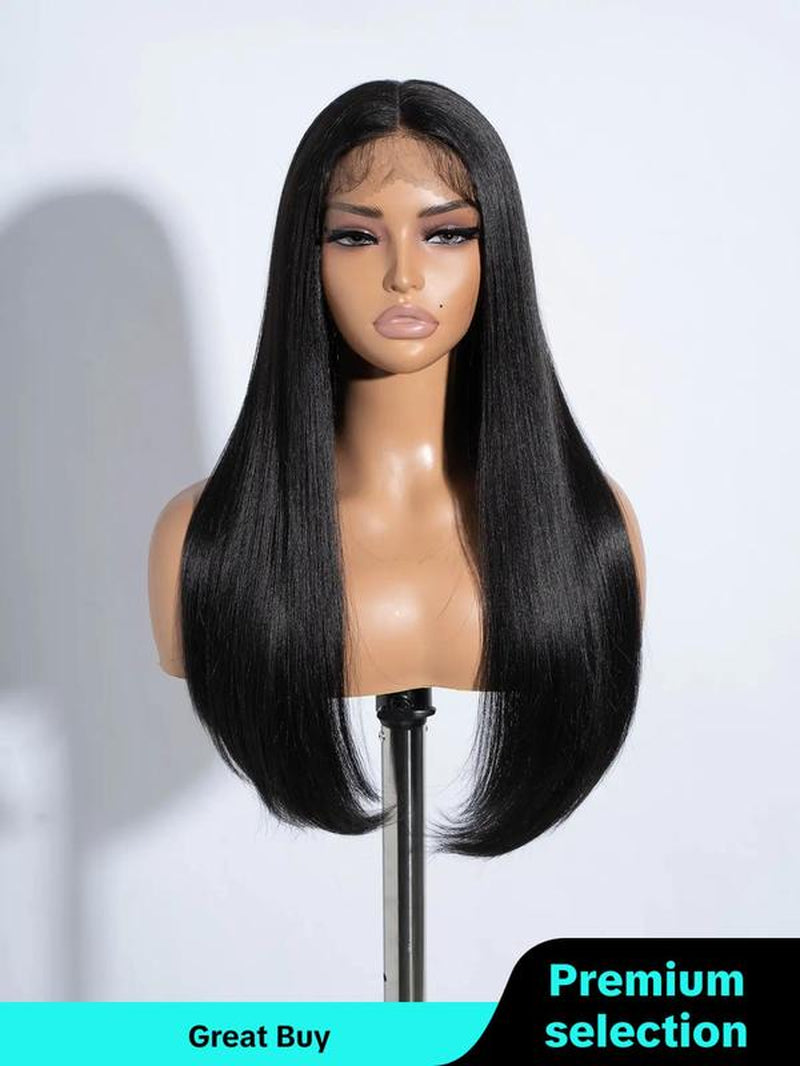 Long Straight Wigs for Women, Wigs with Bangs for Daily, Cosplay, Anime or Costume Party, Striking Natural Fluffy Hair Wigs with Baby Bangs for Daily & Party Hairstyle Decoration Glueless