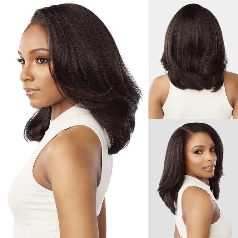 Sensationnel HD Lace Front Wig Curls Kinks N Co Glueless Kinky Edges 13X6 Kinky Layered Blow Out 14"