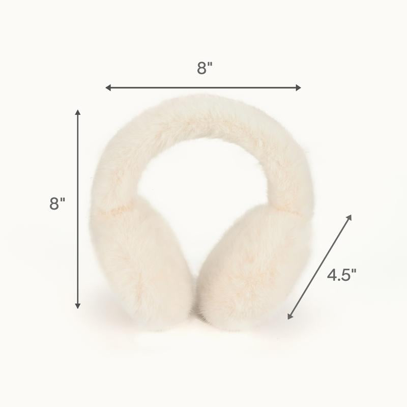 C.C Suede & Faux Fur Earmuff for Women - Warmth Meets Winter Glamour